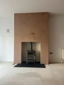 convert an electric fireplace to wood burning (11)